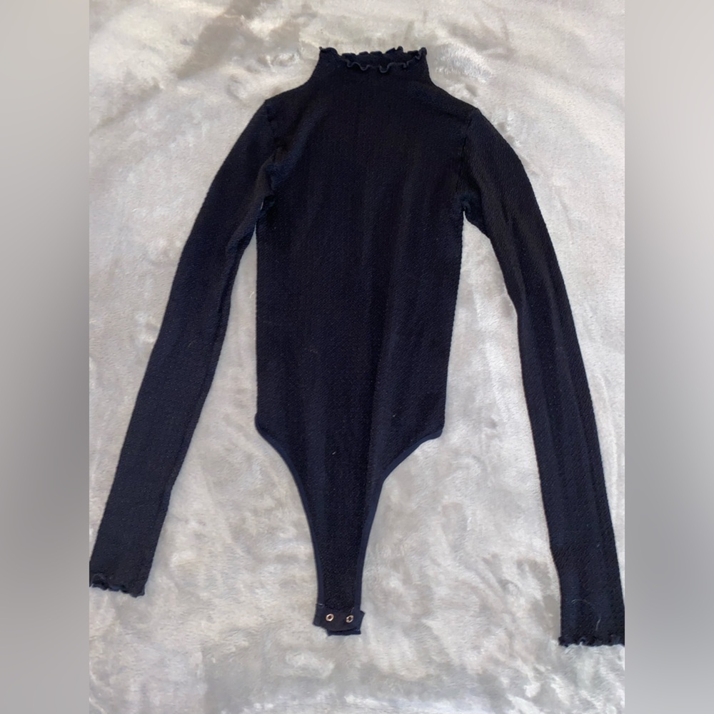 Free people women's black bodysuit
